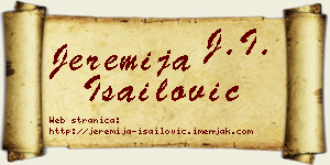 Jeremija Isailović vizit kartica